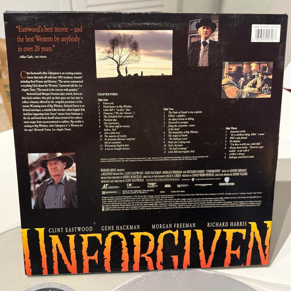 Unforgiven (1992) LaserDisc Widescreen Edition - Picture 3 of 3